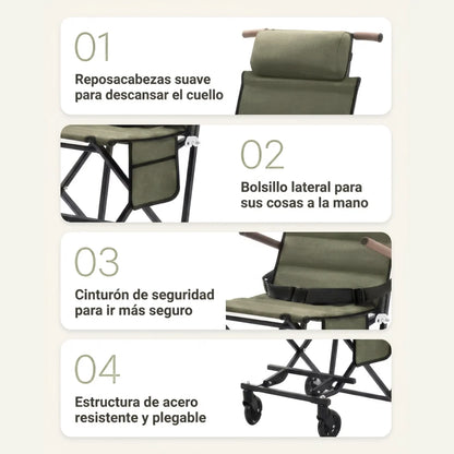 Silla plegable: pasea sin cansancio