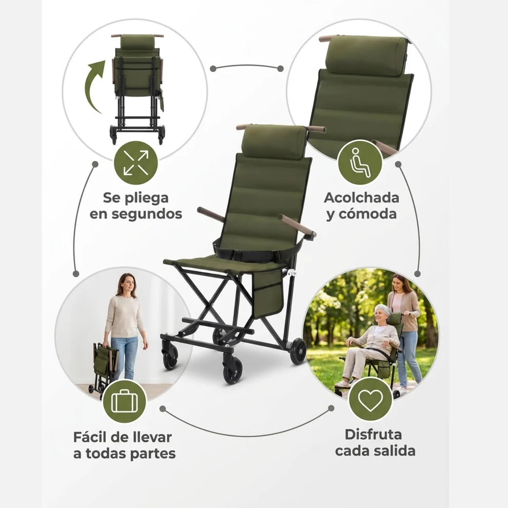 Silla plegable: pasea sin cansancio